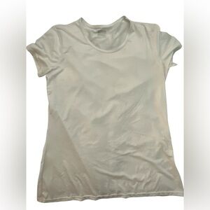 32 Degree Cool Scoop Neck T Shirt White Stretch Short Sleeve NWOT
